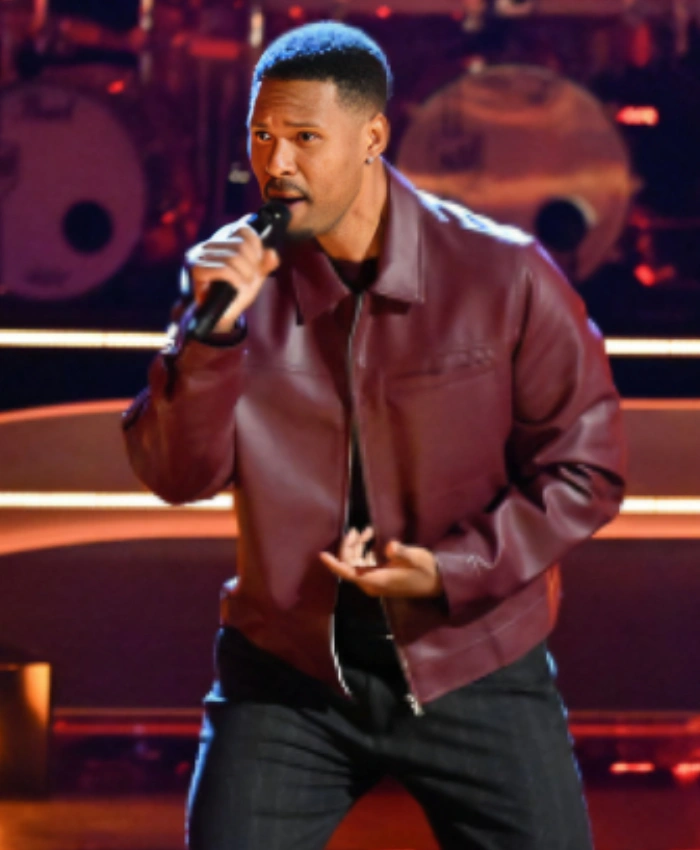 Antonio Ramsey The Voice S28 burgundy Jacket
