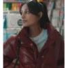 Taj Atwal Daddy Issues Season 02 Cherry Burgundy Puffer Jacket
