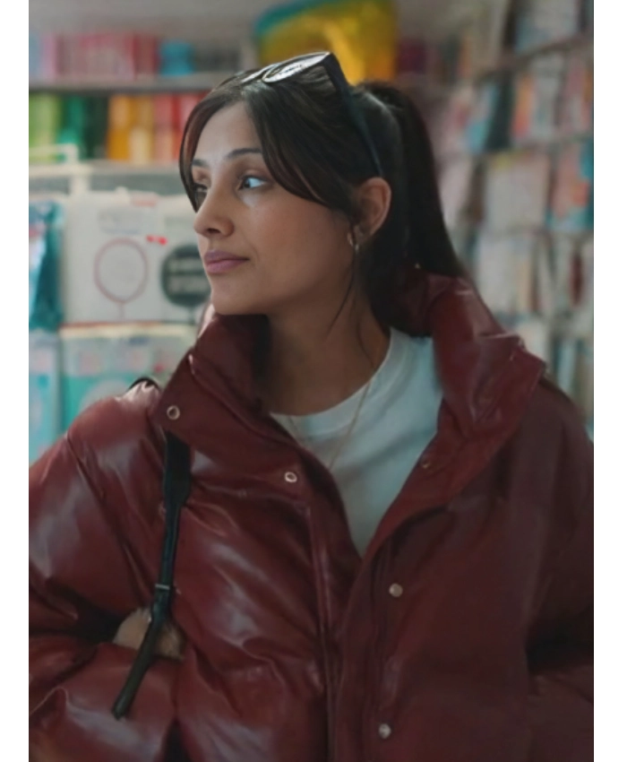 Taj Atwal Daddy Issues Season 02 Cherry Burgundy Puffer Jacket