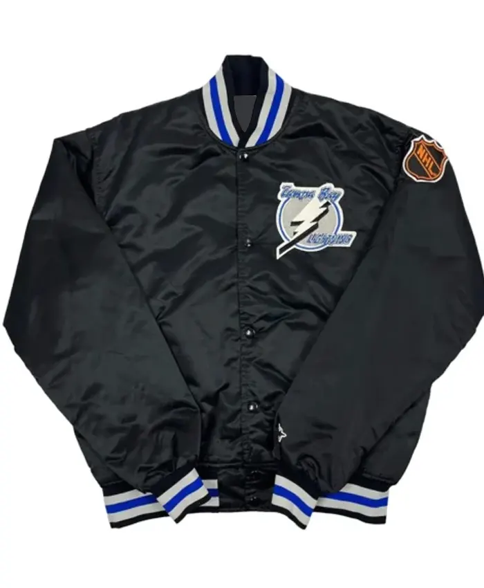 Tampa Bay Lightning NHL Black Bomber Jacket
