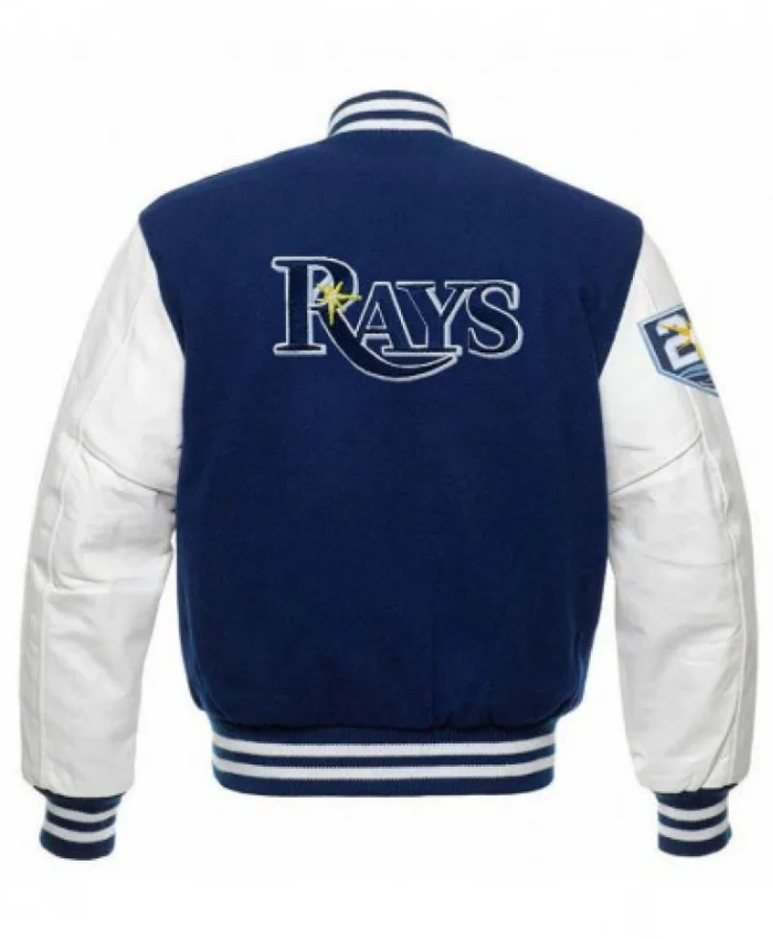 Tampa Bay Rays Blue And White Varsity Jacket