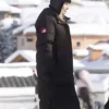 Taylor Jacobson My Secret Santa Black Puffer Coat