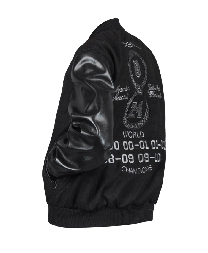 Team Los Angeles Lakers Kobe Bryant Destroyer Black Wool Jacket