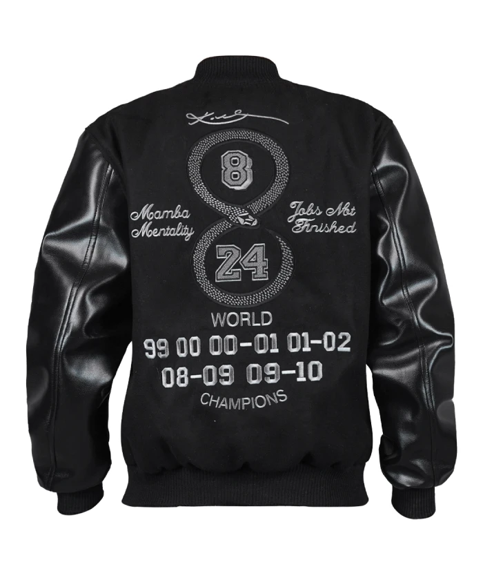 Team Los Angeles Lakers Kobe Bryant Destroyer Wool Jacket In Black