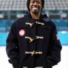 Team USA Winter Olympics 2026 Erin Jackson Navy Blue Hooded Duffle Coat
