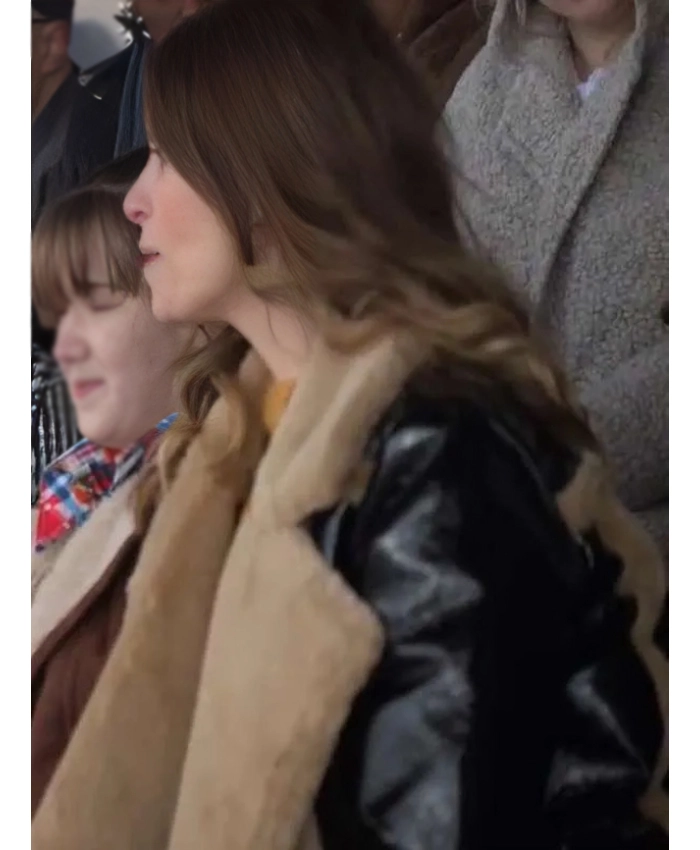 Ted Lasso Flo Sassy Collins Shearling Leather Jacket