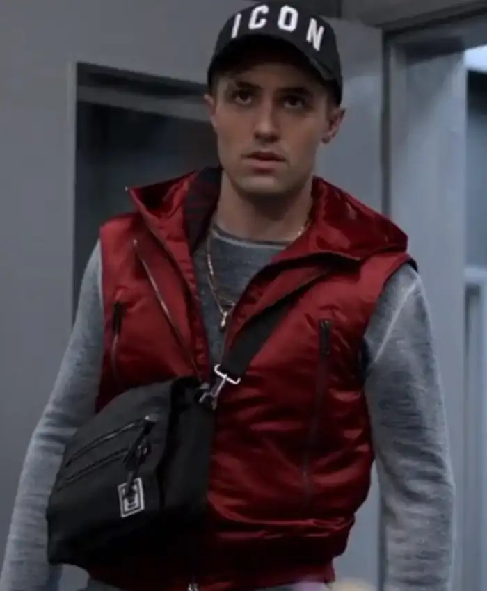 Ted Lasso Jamie Tartt S02 Red Hooded Vest