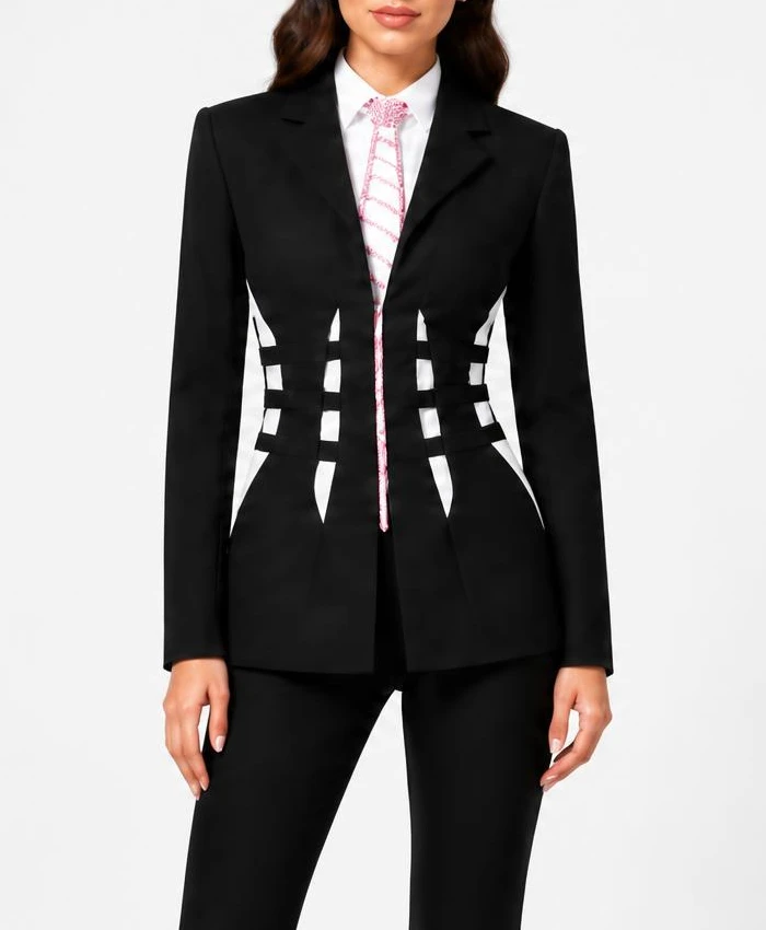 Ted Lasso Juno Temple Cut-Out Blazer Womens