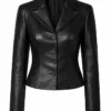 Ted Lasso S04 Faye Marsay Black Leather Jacket