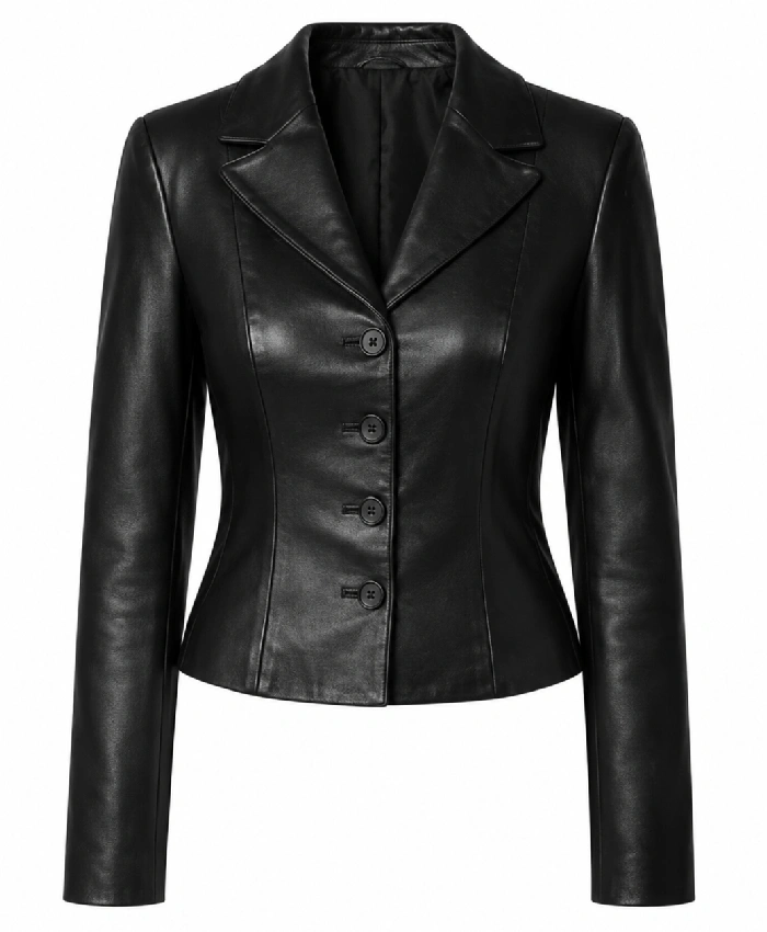 Ted Lasso S04 Faye Marsay Black Leather Jacket