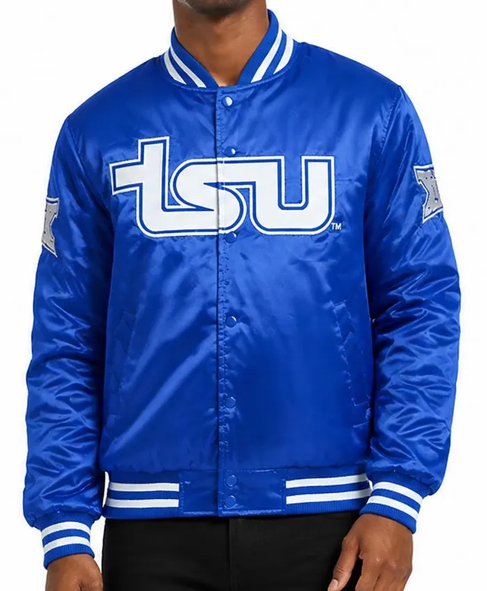Tennessee State Blue College Varsity Jacket Mens