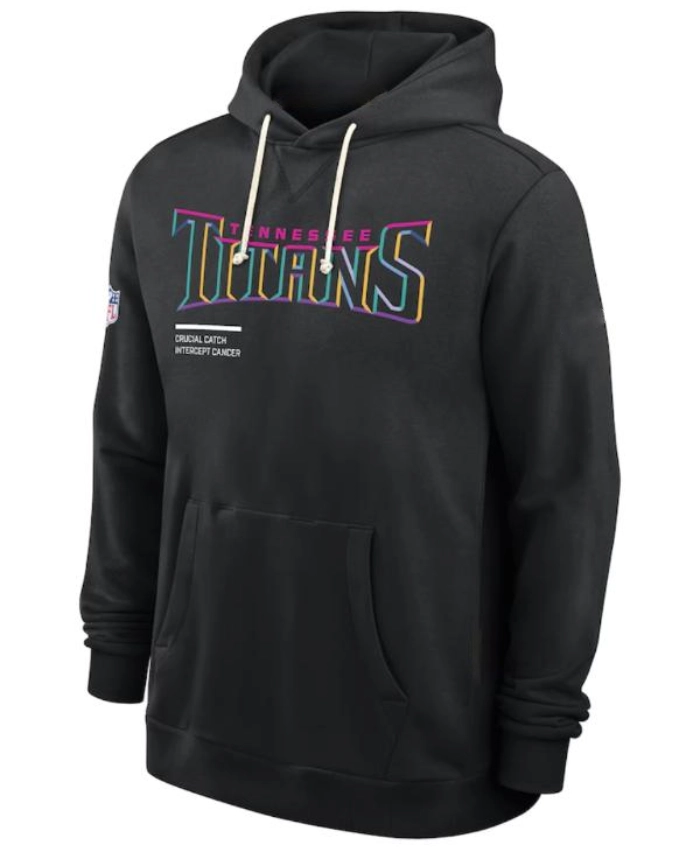 Tennessee Titans 2025 Crucial Catch Sideline Black Hoodie