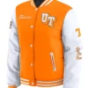 Tennessee Volunteers Orange And White Full Snap Puffer Varsity Jacket