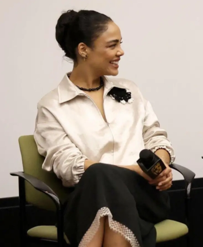 Tessa Thompson Hedda BAFTA White Screening Jacket