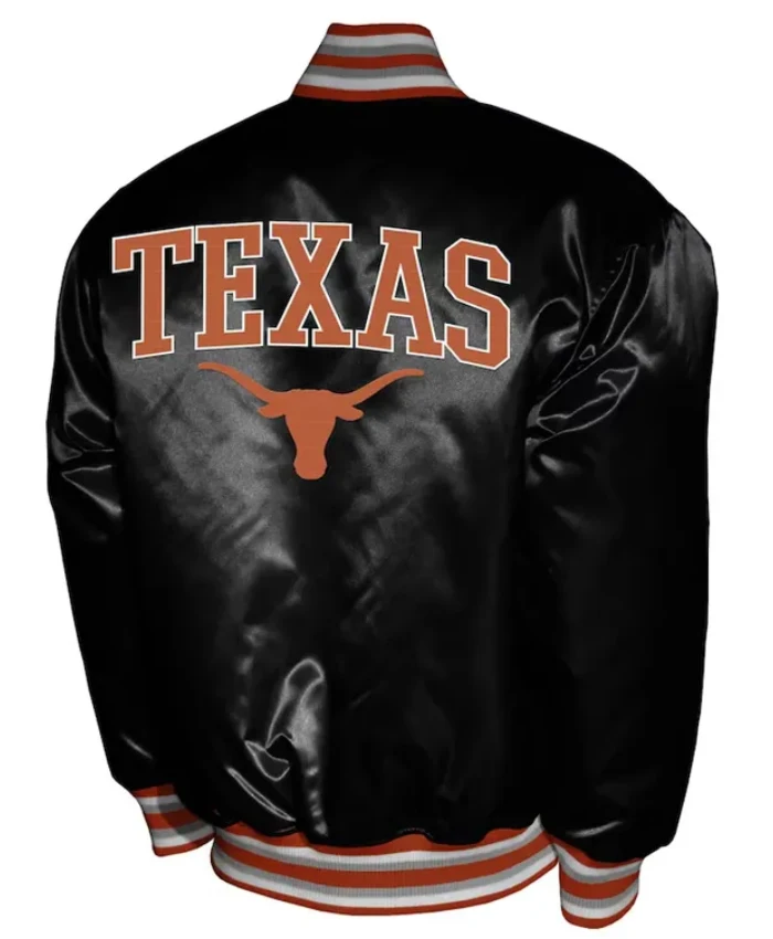 Texas Longhorns Club Black Satin Jacket