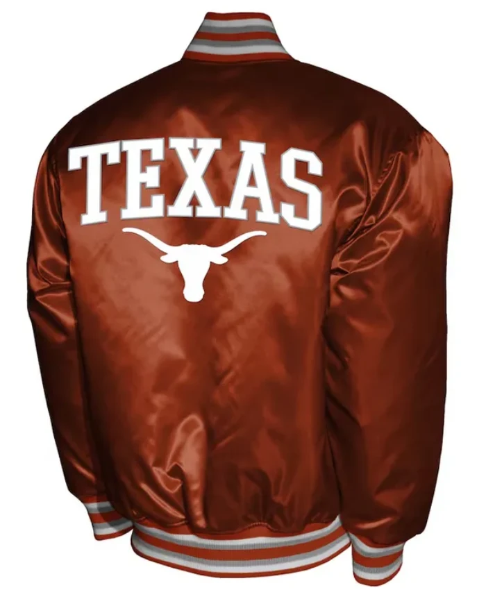 Texas Longhorns Club Brown Satin Jacket