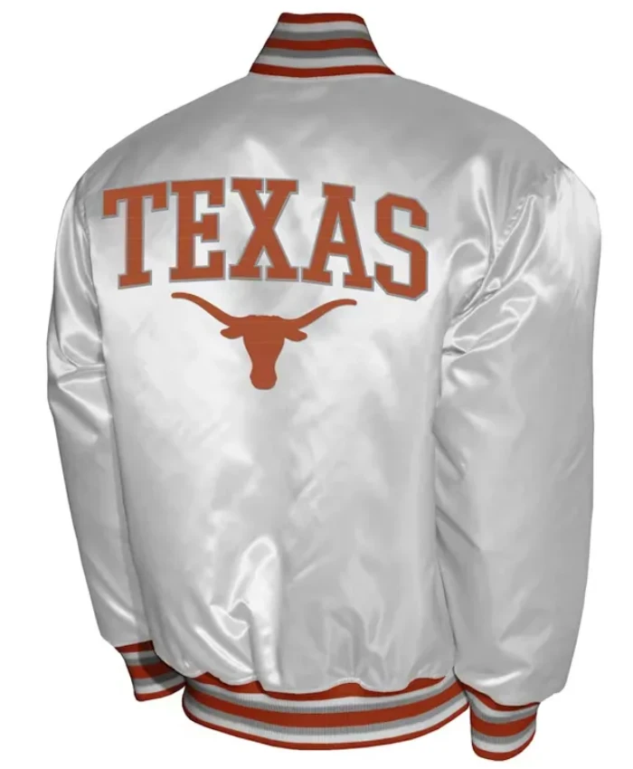 Texas Longhorns Club White Satin Jacket