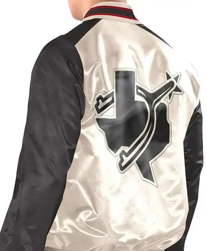 Texas Rangers Renegade White Black Varsity Jacket