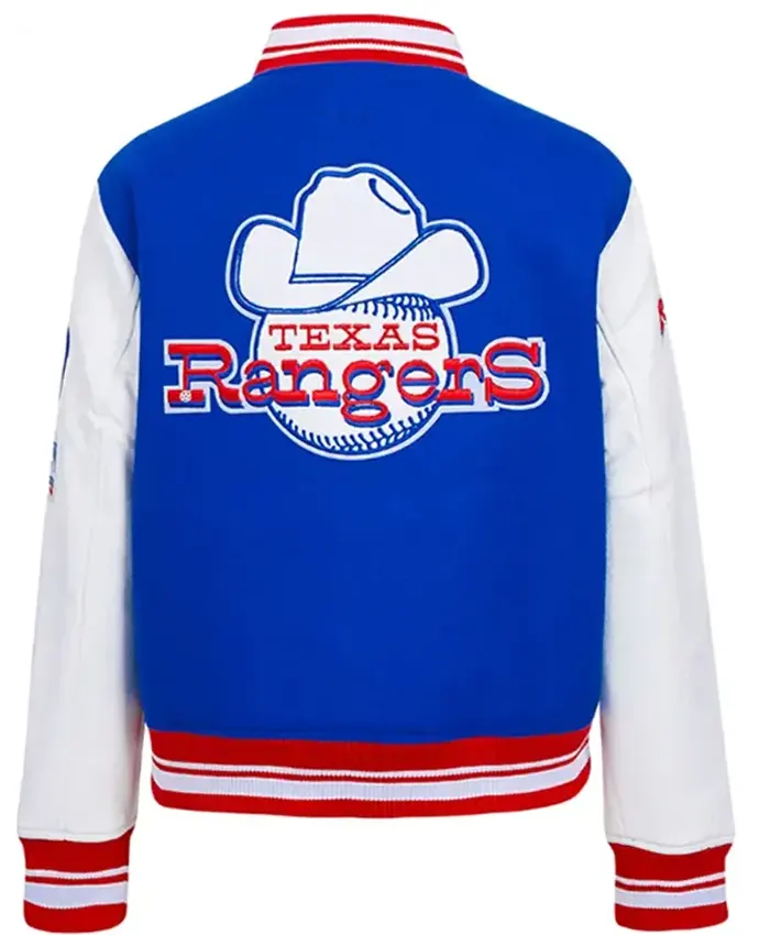 Texas Rangers Retro Classic Rib Varsity Jacket