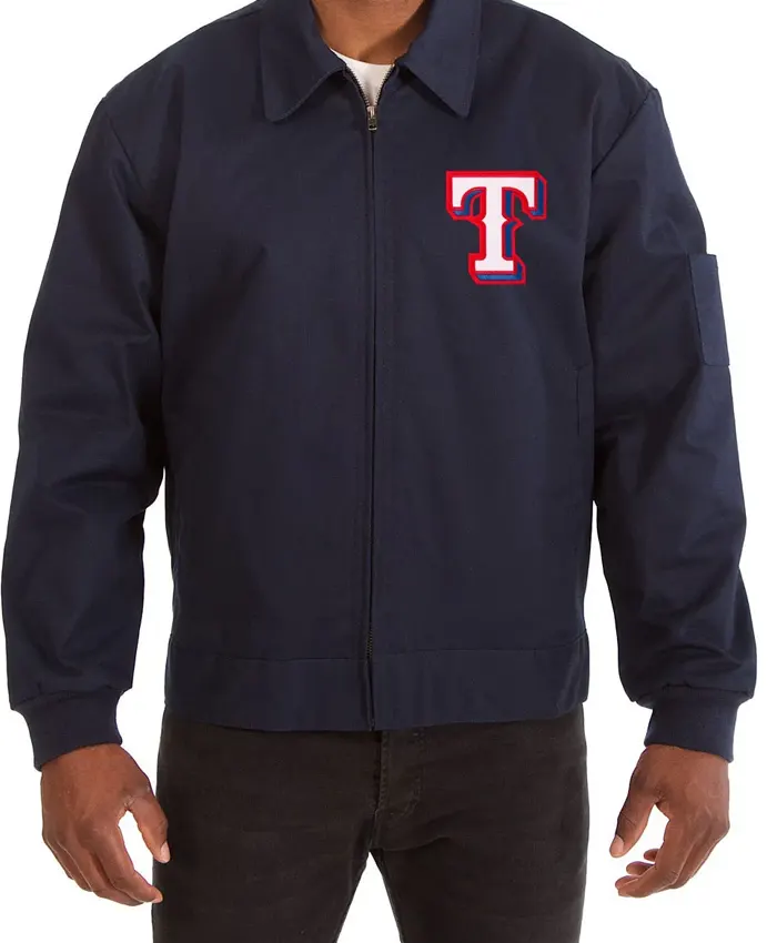 Texas Rangers Workwear Cotton Blue Jacket
