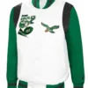 The All American Retro Philadelphia Eagles White Kelly Varsity Jacket