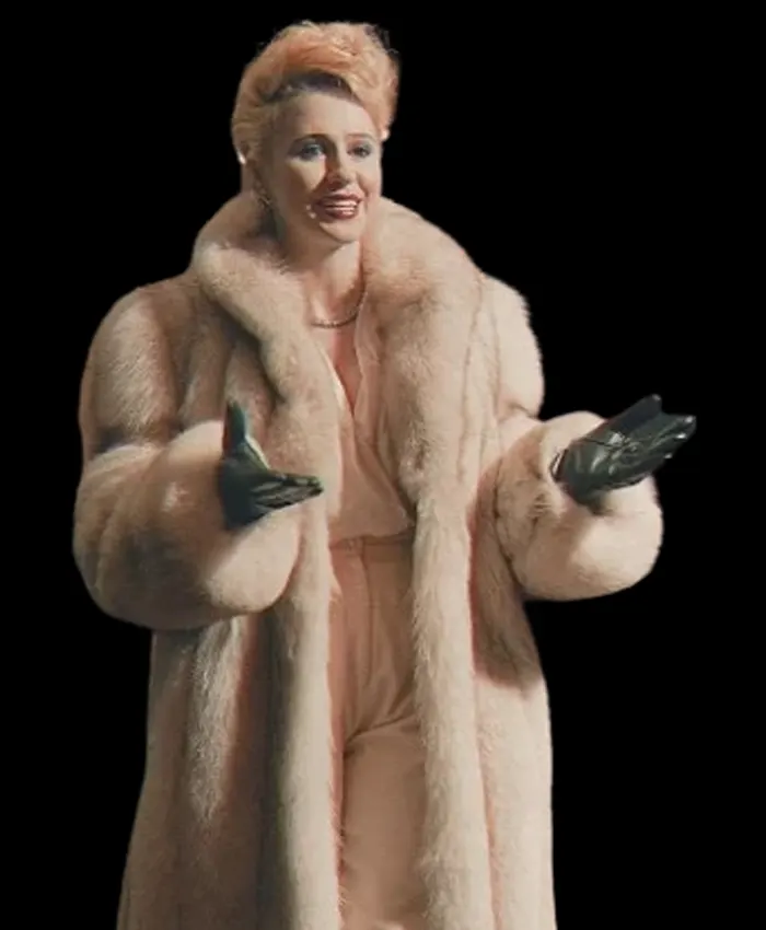 The Apprentice Maria Bakalova Fur Beige Coat 1