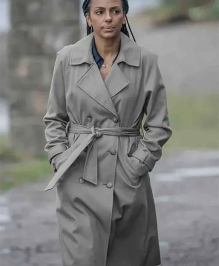 The Bay S05 Marsha Thomason Grey Trench Coat