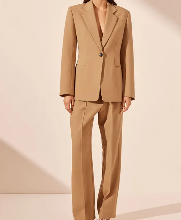 The Bold And The Beautiful Steffy Forrester Camel Suit 1
