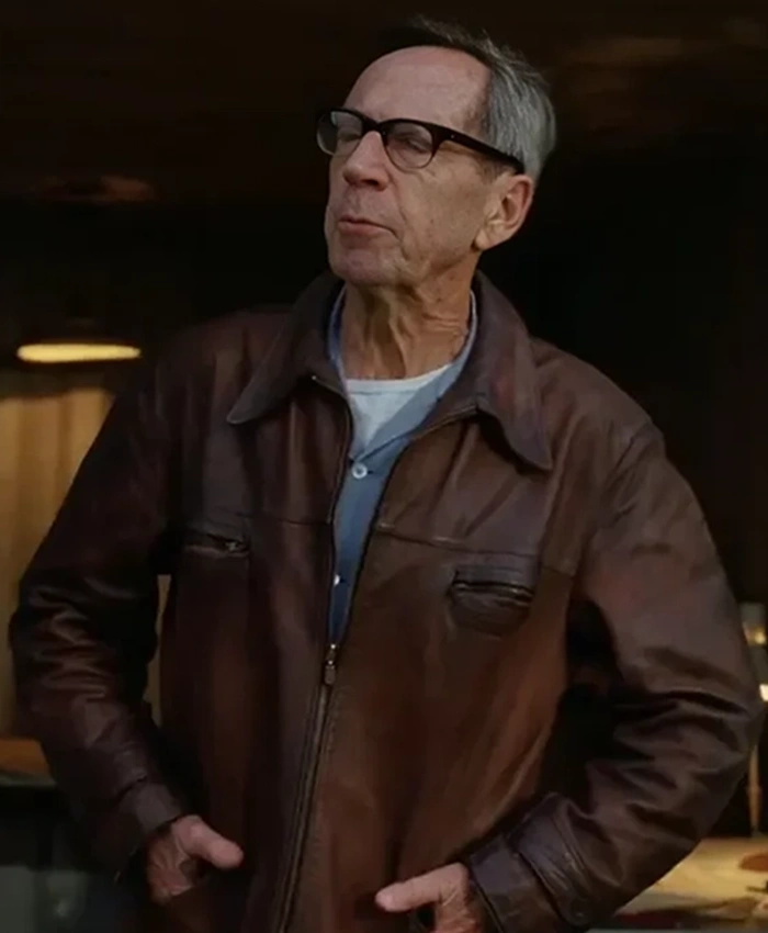 The Brutalist 2024 Jonathan Hyde Brown Leather Jacket - Image 3