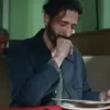 The Brutalist Adrien Brody Blue Cotton Jacket