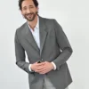 The Brutalist Photocall Adrien Brody Ash Grey Blazer