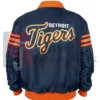 The Captain II Detroit Tigers Starter Blue Full Zip Varsity Satin Jacket
