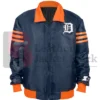 The Captain II Detroit Tigers Starter Blue Satin Jacket