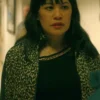 The Cleaning Lady S04 Martha Millan Leopard Print Bomber Jacket