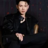 The Debt 2026 Daou Pittaya Black Asymmetric Leather Jacket