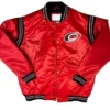 The Enforcer Carolina Hurricanes Satin Red Varsity Jacket