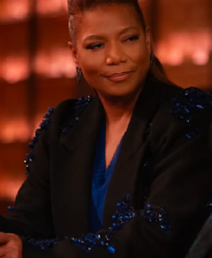 The Equalizer S05 Queen Latifah Black Embellished Coat