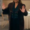 The Equalizer S05 Queen Latifah Burgundy Wool Coat
