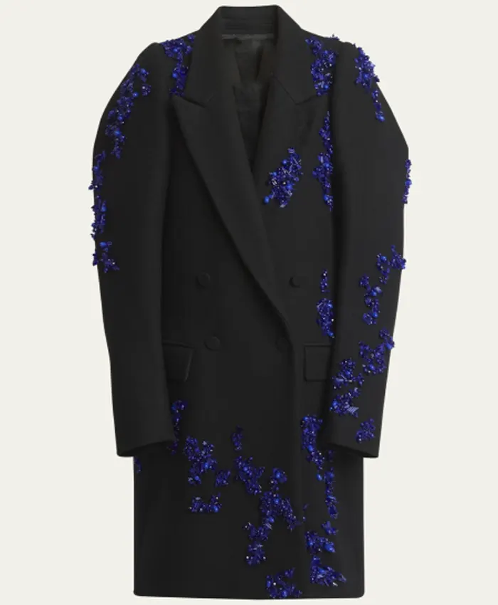 The Equalizer S05 Queen Latifah Embellished Black Coat