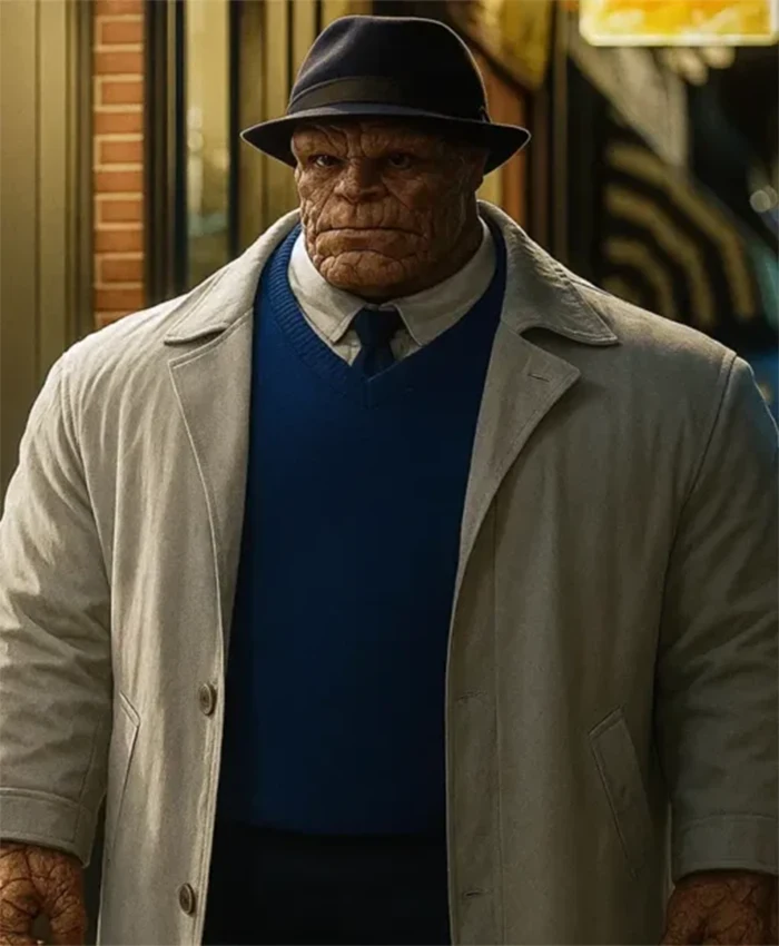 The Fantastic Four First Steps 2025 Ben Grimm Grey Coat