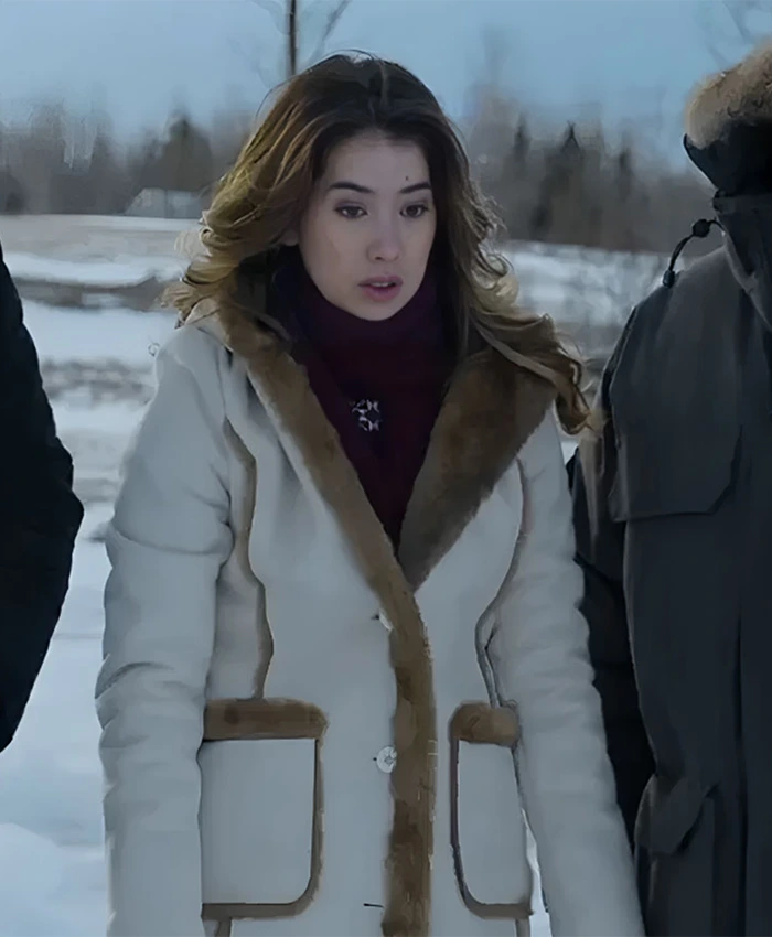 The Finnish Line 2024 Nichole Sakura White Fur Coat