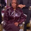 The Jennifer Hudson Show S03 Marsai Martin Zipper Patent Leather Cropped Jacket