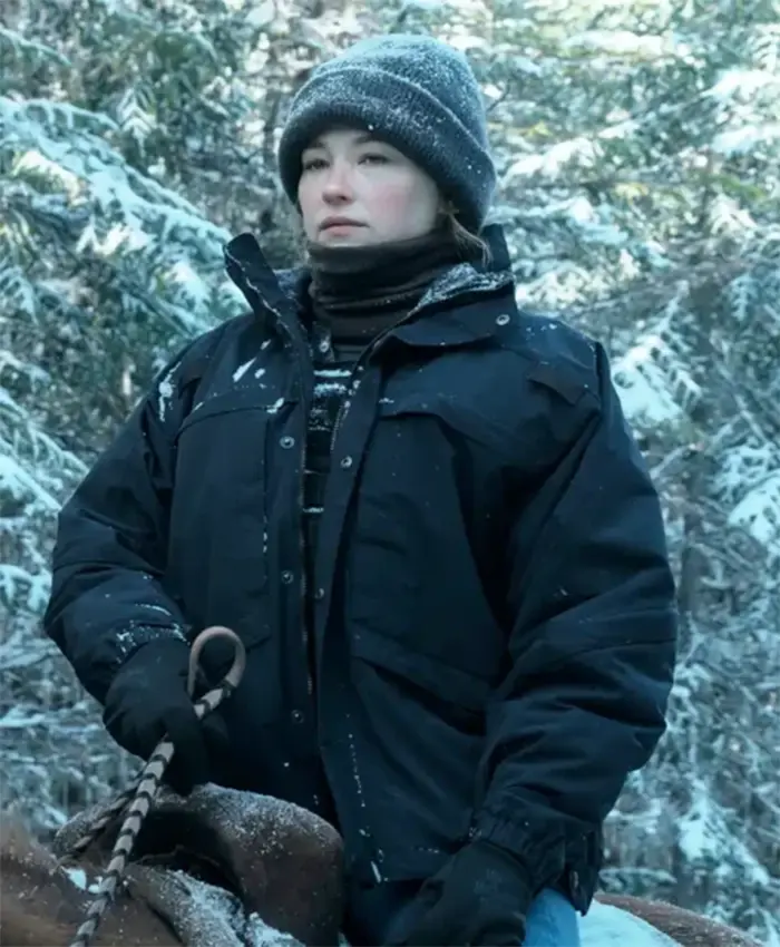 The Last Frontier S01 Haley Bennett Blue Cotton Jacket