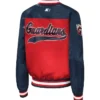 The Legend Cleveland Guardians Red And Navy Full Snap Satin Jacket