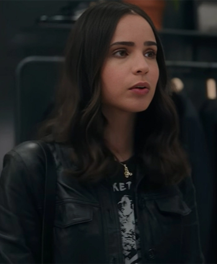 The Life List 2025 Sofia Carson Leather Black Jacket