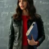 The Life List Sofia Carson Leather Black Jacket