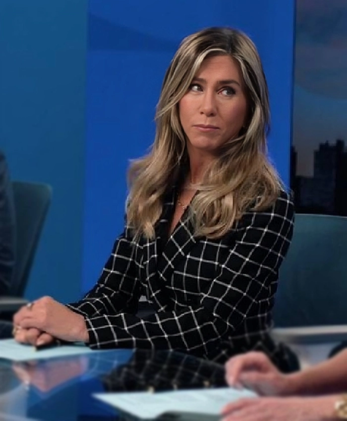 The Morning Show Jennifer Aniston Checked Blazer