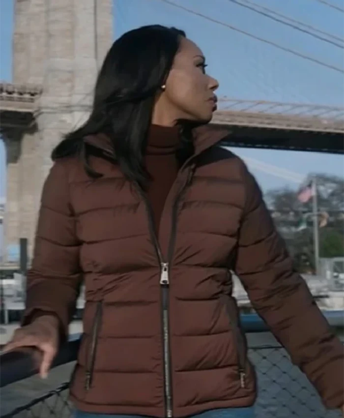 The Night Agent S02 Amanda Warren Brown Puffer Jacket