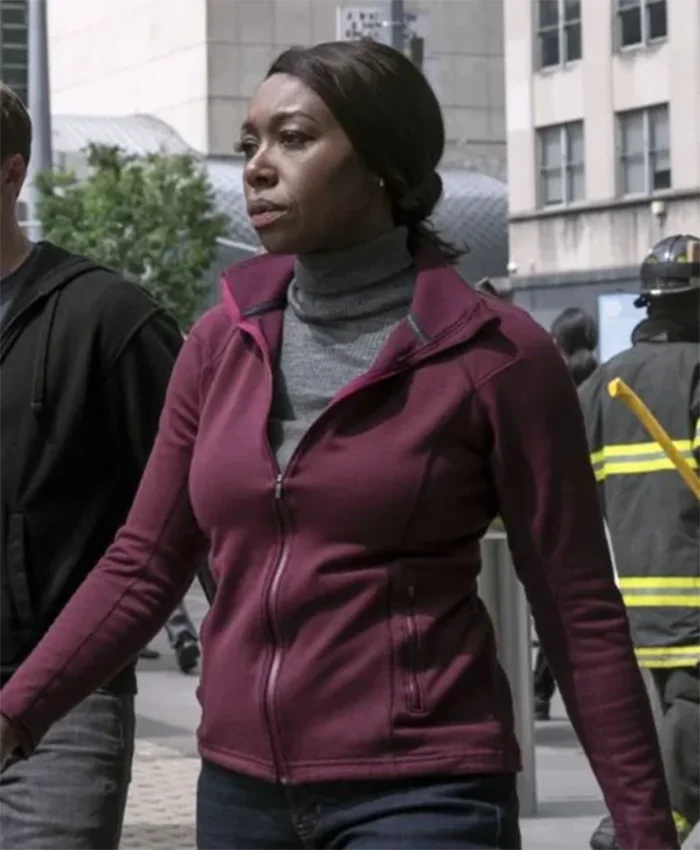 The Night Agent S02 Amanda Warren Maroon Jacket