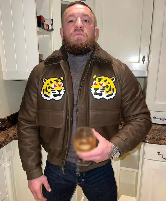 The Notorious Conor Mc Gregor Brown Bomber Jacket